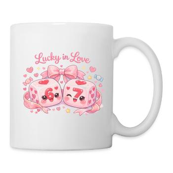 Valentinstag Würfel 67 Six Seven Meme Lustig - Tasse - Weiß - Rechts