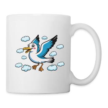 Clouds Flight Seagull Cartoon - Mug - white - Right