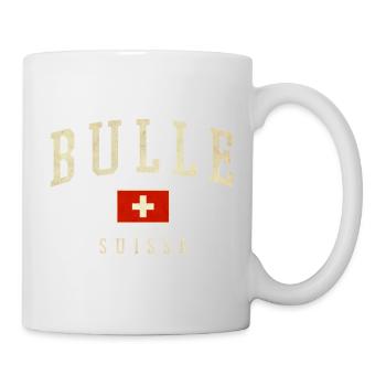 Bulle Schweiz Design - Varsity Stil - Tasse - Weiß - Rechts