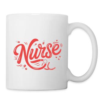 Registered caregiver motif stethoscope - Mug - white - Right