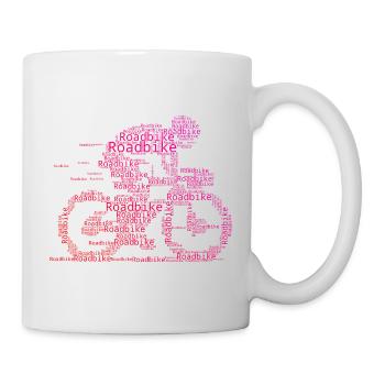 Graphique vélo de route pour vélo de route - Mug blanc - blanc - Droite