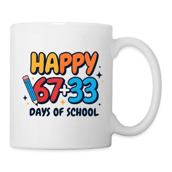 Joyeux 100 jours d’école - Mug blanc - blanc - Droite