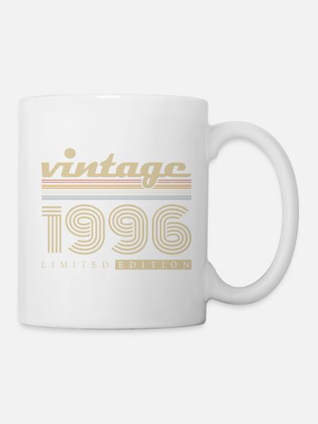 Vintage 1996 Jahrgang Retro Geburtstagsgeschenk - Tasse - Weiß