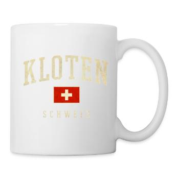 Kloten Schweiz Retro-Logo - Tasse - Weiß - Rechts