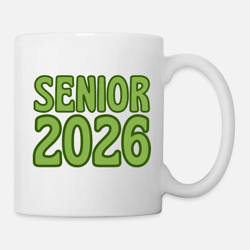 Art texte rétro vert 2026 Senior - Mug blanc - blanc