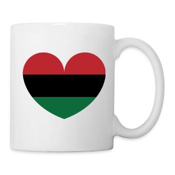 Afrikanisches Herz - Tasse - Weiß - Rechts