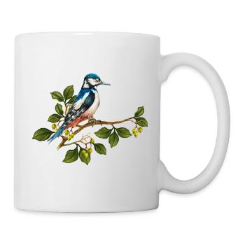 Bunter Vogel - Tasse - Weiß - Rechts