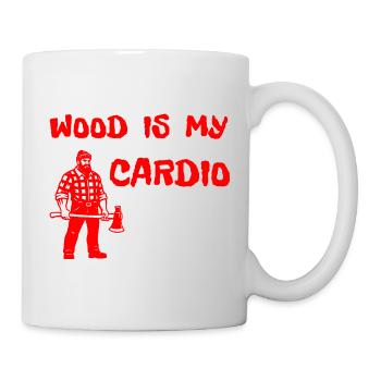 Wood Is My Cardio - Lumberjack Axe Design - Mug - white - Right
