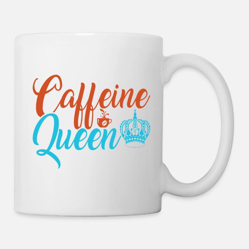 La reine caféinée du café - Mug blanc - blanc