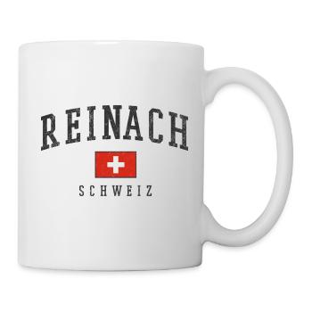 Reinach Schweiz Logo Kreuz - Tasse - Weiß - Rechts