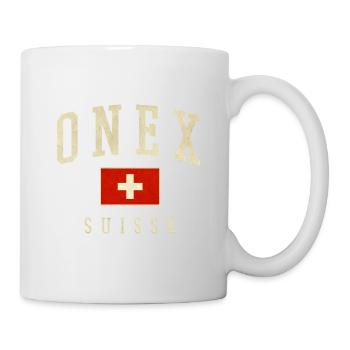 ONEX Suisse Design - Drapeau suisse - Mug blanc - blanc - Droite