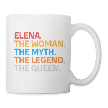 Elena Die Frau Der Mythos Die Legende Die Königin - Tasse - Weiß - Rechts