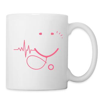 Stéthoscope à battement cardiaque RN - Mug blanc - blanc - Droite