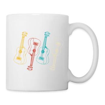 Hawaiian Ukulele Uke Retro Vintage - Tasse - Weiß - Rechts