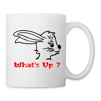 Hase im Osterstress - Tasse - Weiß - Rechts
