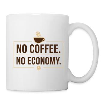 No Coffee No Economy - Tasse - Weiß - Rechts