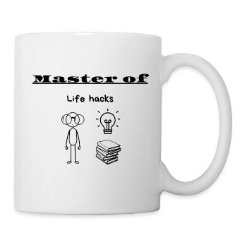 Meister-of-Life-Hacks - Tasse - Weiß - Rechts