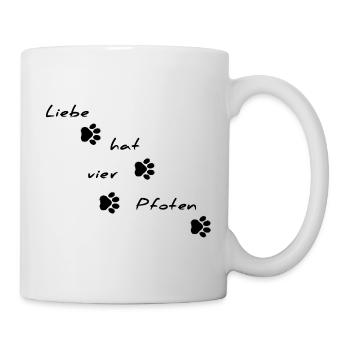 Love Has Four Paws Font Motif - Mug - white - Right