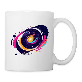 Farbwirbel Galaxie Weltall Muster - Tasse - Weiß - Rechts