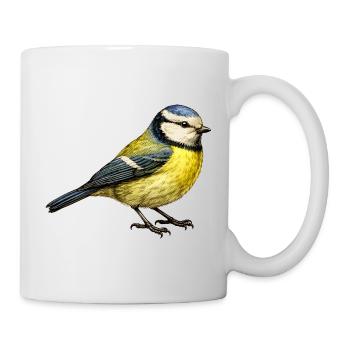 Blue Illustration – Little Bird Nature Motif - Mug - white - Right