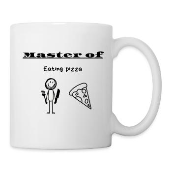 Meister des Pizzaessens - Tasse - Weiß - Rechts