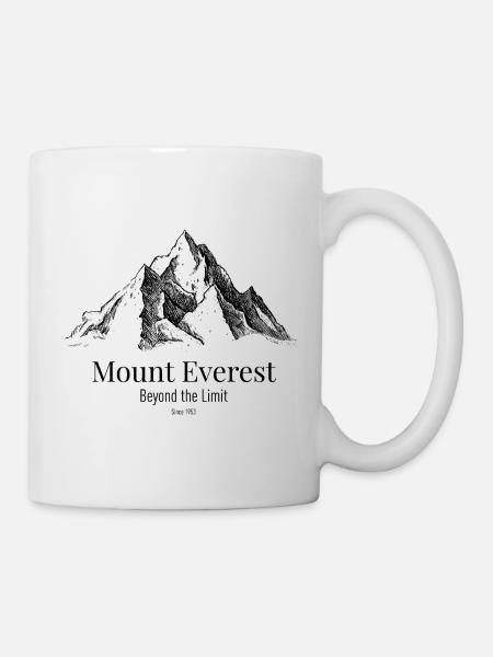 Mount Everest jenseits der Grenze - Tasse - Weiß