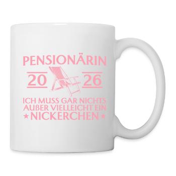 Pensioner 2026: Doesn't have to do anything but nap - Mug - white - Right