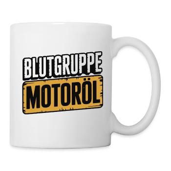 Groupe sanguin : conception du tournevis à huile moteur - Mug blanc - blanc - Droite