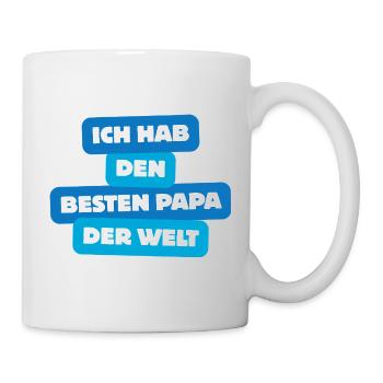 Best Dad in the World – Family Shirt - Mug - white - Right