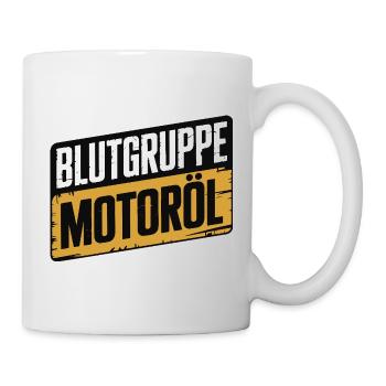 Groupe sanguin : conception du tournevis à huile moteur - Mug blanc - blanc - Droite