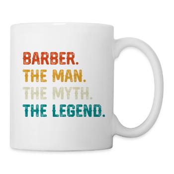 Barber Myth Legend Shirt - Tasse - Weiß - Rechts