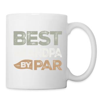 Bester Opa nach Par. Lustiger Golf Opa-Spruch - Tasse - Weiß - Rechts