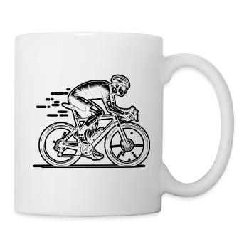 Motif emblématique du vélo de route - Mug blanc - blanc - Droite