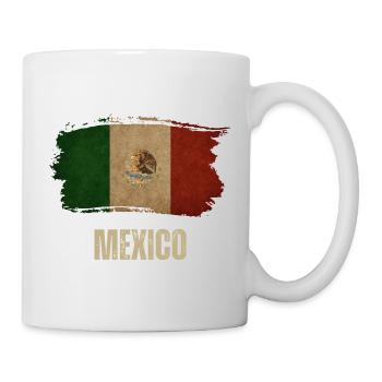 Grunge Mexico Flag, I Love Mexico - Mug - white - Right