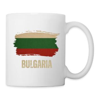 Bulgarische Grunge-Flagge, ich liebe Bulgarien - Tasse - Weiß - Rechts