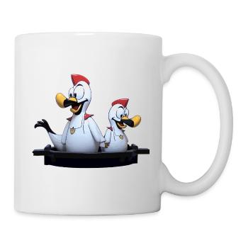 Möwenduo auf Bootssteg - Tasse - Weiß - Rechts