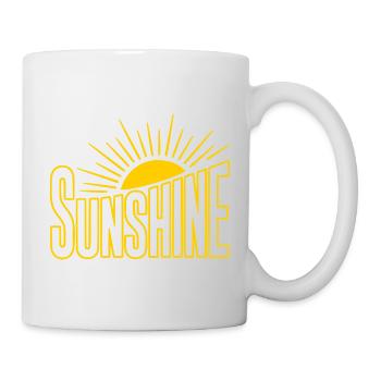 Sonnenstrahl Sunshine Logo - Tasse - Weiß - Rechts