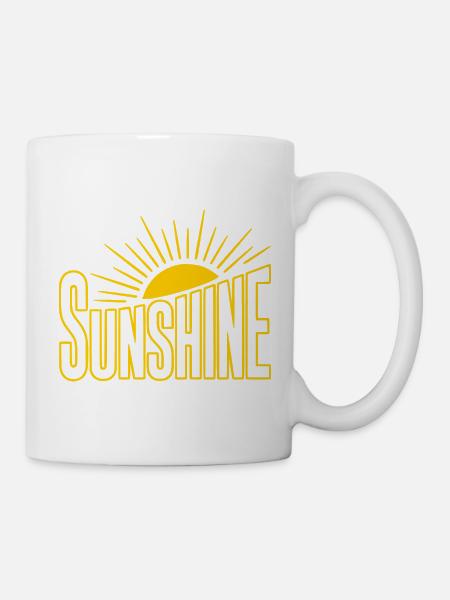 Sonnenstrahl Sunshine Logo - Tasse - Weiß