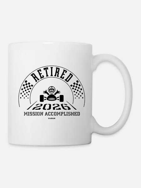 Retired 2026 – Mission Accomplished (Retiree / B) - Mug - white