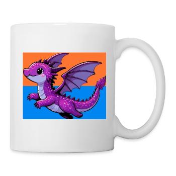 Drache - Tasse - Weiß - Rechts