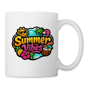 Summer Vibes Tropical Colorful - Mug - white - Right
