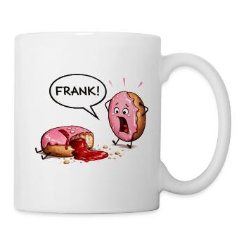 Donut drama – FRANK was bitten! - Mug - white - Right