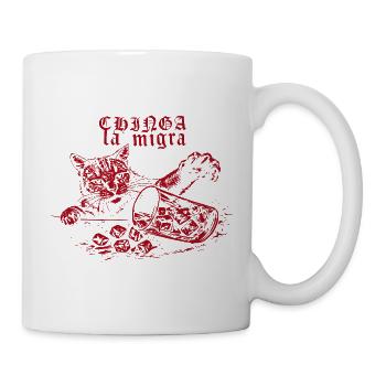 Chinga la migra Cat - Mug blanc - blanc - Droite