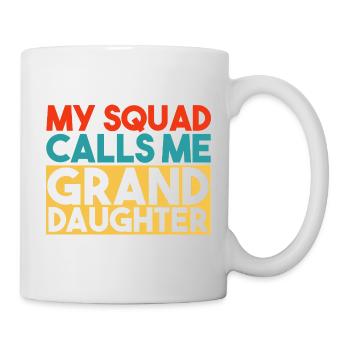 My Squad Calls Me Granddaughter Retro Typography - Mug - white - Right