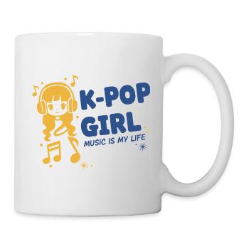 K-Pop Girl Music Is My Life Korean Pop Music Cute - Mug - white - Right