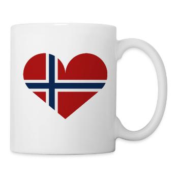 Norway heart flag - Mug - white - Right