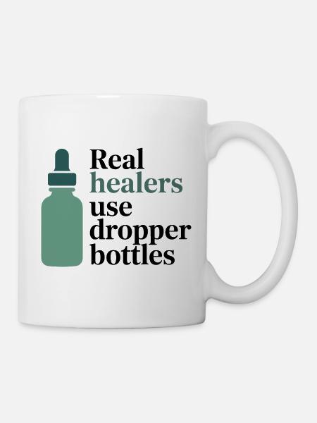 Homöopathie Echte Heiler Tropfflaschen-Beruf - Tasse - Weiß