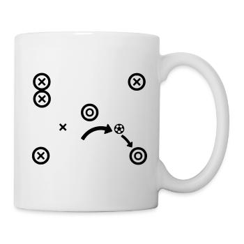 Stratégie des entraîneurs tactiques de football - Mug blanc - blanc - Droite