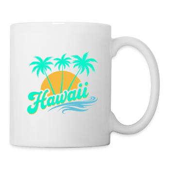 Hawaii Sommer Vibes mit Palmen und Meer - Tasse - Weiß - Rechts