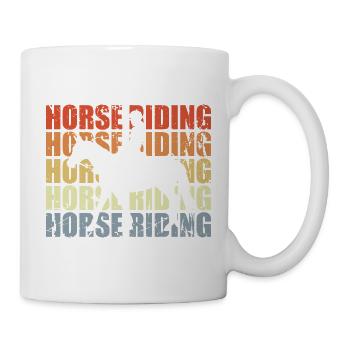 Horse Riding Vintage Look - Tasse - Weiß - Rechts